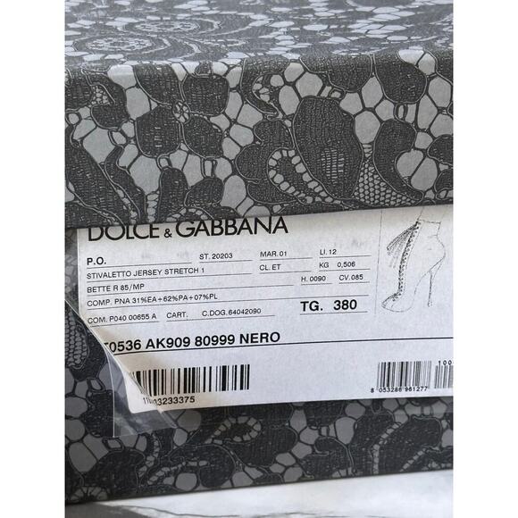 NEW Dolce & Gabbana Peep Toe Bootie Heels Size 38 - Picture 8 of 11